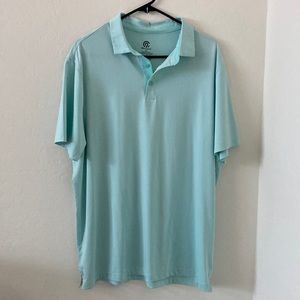 Men's Champion Collared Blue Green Short Sleeved Golf  Shirt Sz XL